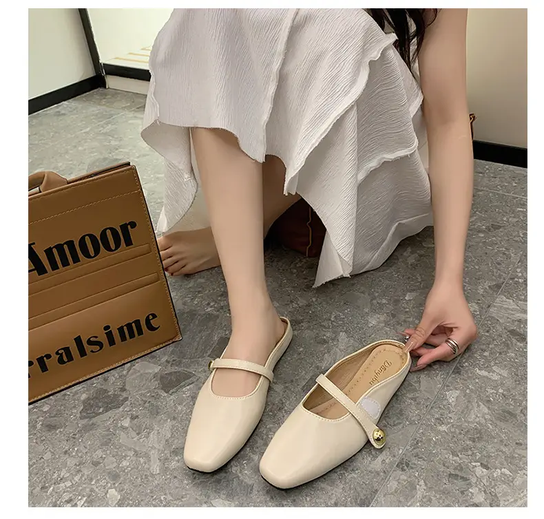 Women French Slippers Silver Soft Sole Summer — feature 27