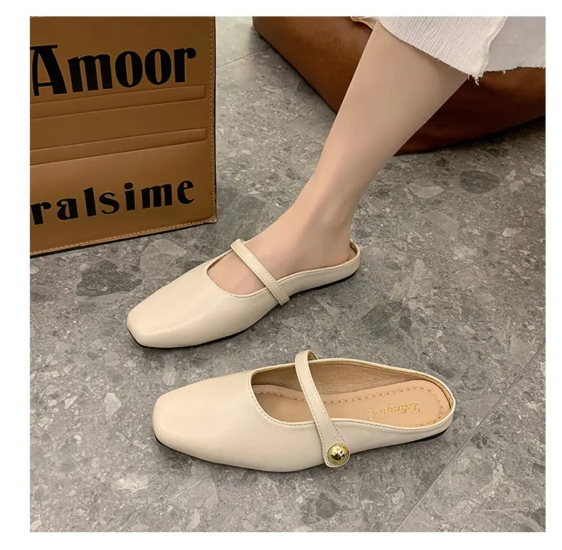 Women French Slippers Silver Soft Sole Summer — feature 28