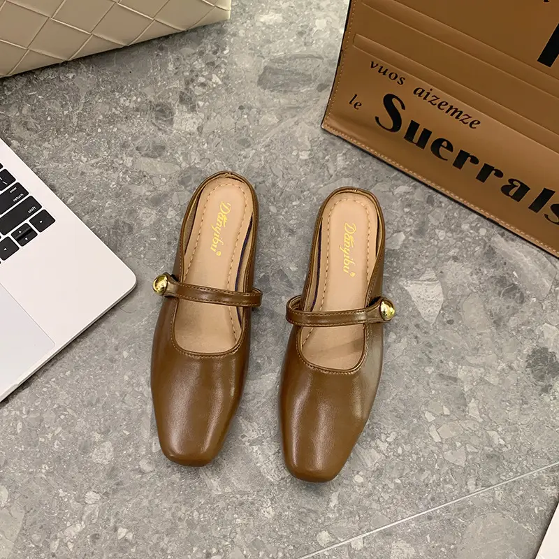 Women French Slippers Silver Soft Sole Summer - Image 3