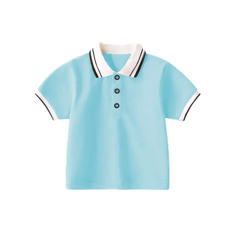 Light Blue Boys Polo T-Shirt 2024 School Uniform - Image 10