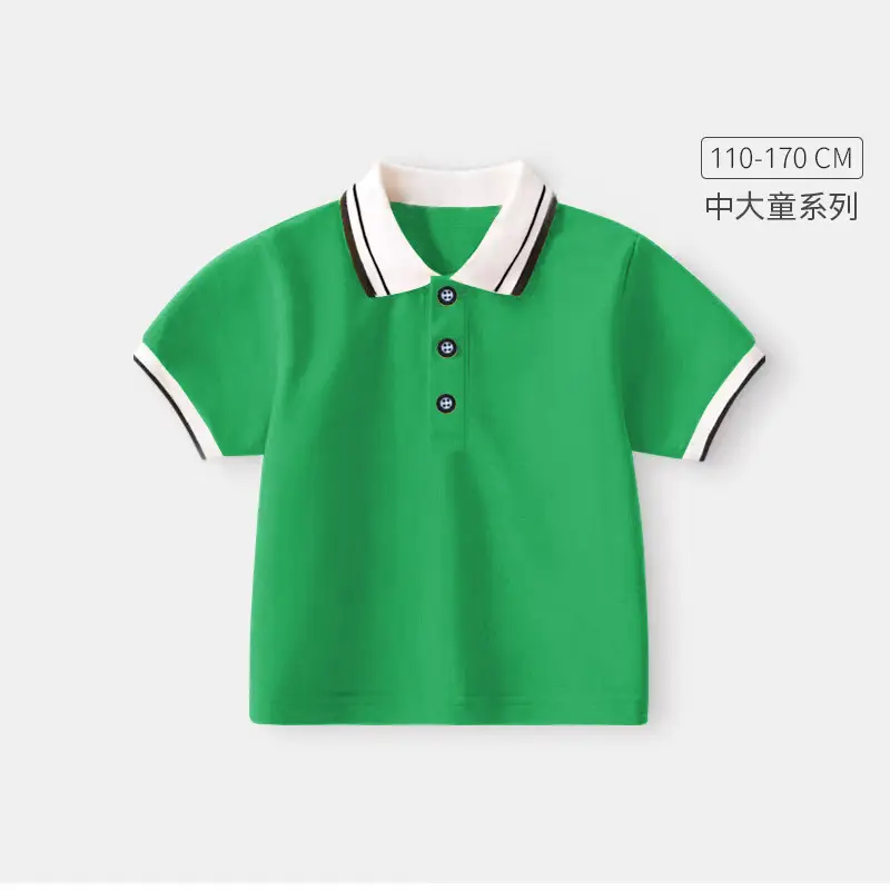 Light Blue Boys Polo T-Shirt 2024 School Uniform - Image 5
