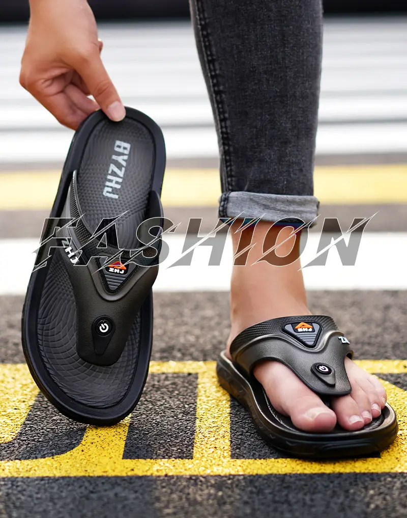 A generation of postage flip-flops men's summer outings durable household non-slip men's thick-soled beach shoes trendy — feature 11