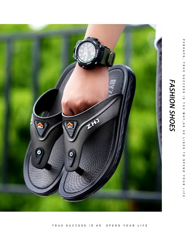 A generation of postage flip-flops men's summer outings durable household non-slip men's thick-soled beach shoes trendy — feature 12