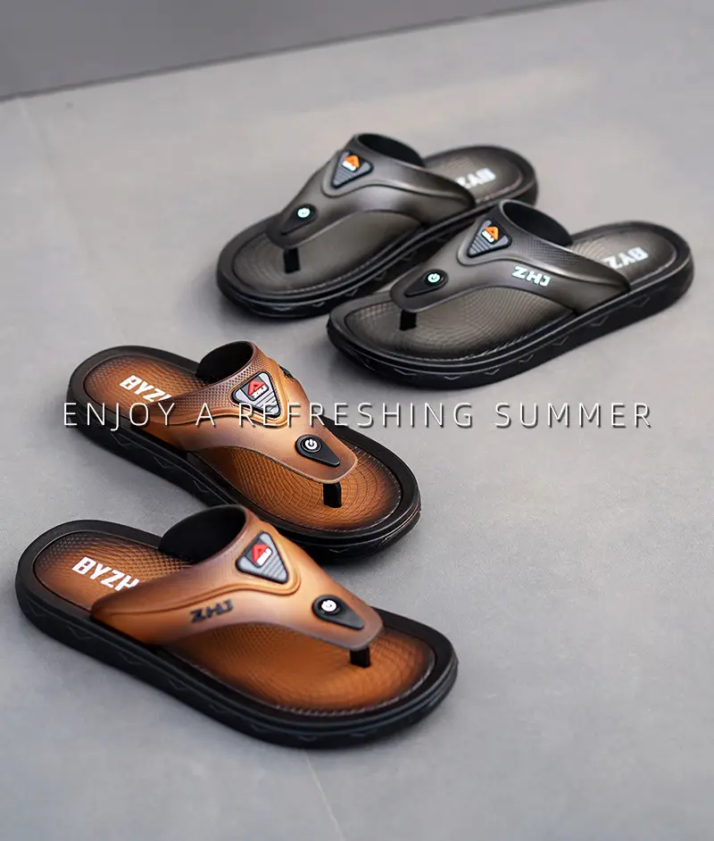 A generation of postage flip-flops men's summer outings durable household non-slip men's thick-soled beach shoes trendy — feature 15