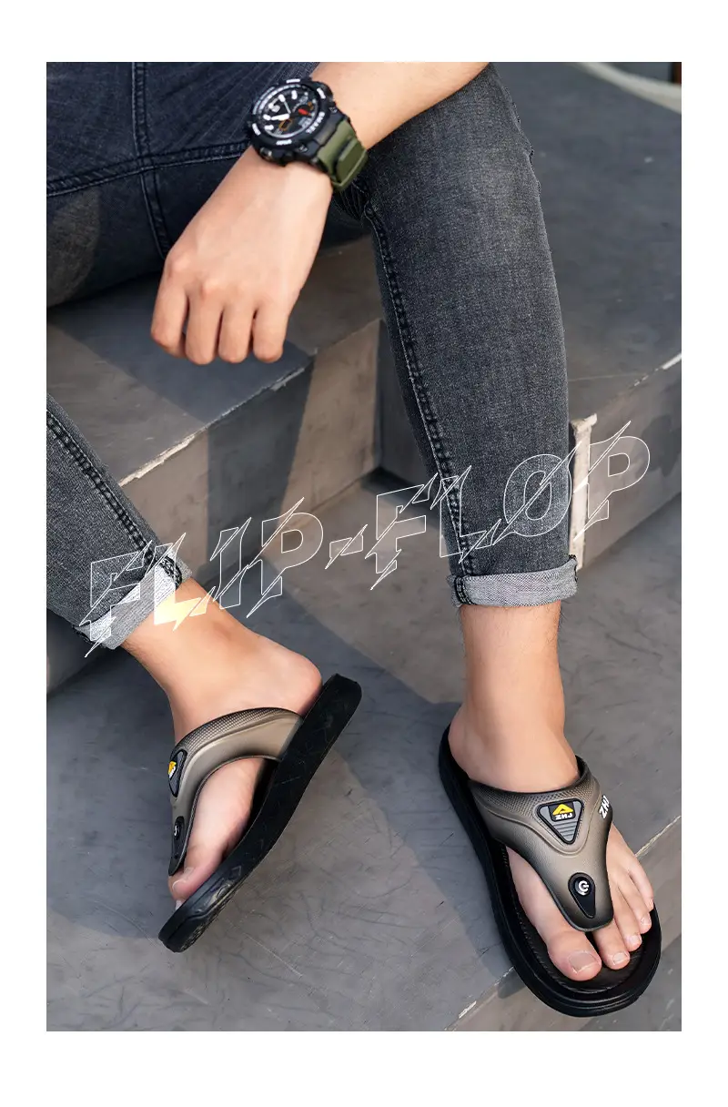 A generation of postage flip-flops men's summer outings durable household non-slip men's thick-soled beach shoes trendy — feature 16