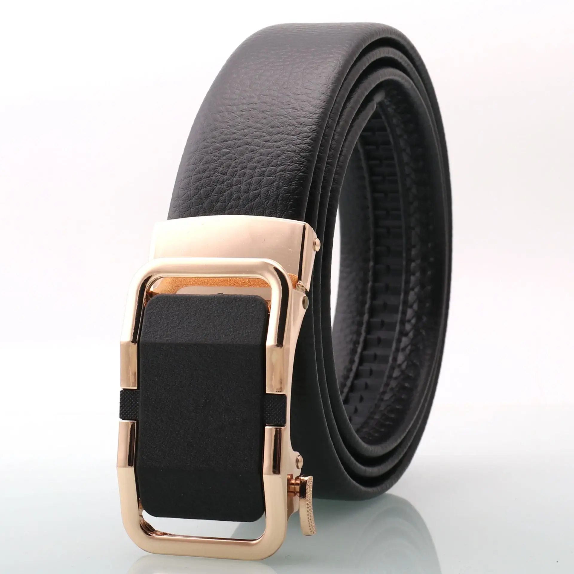 Men's Black Frosted Automatic Buckle Belt Two-Piece Business Casual - Image 15