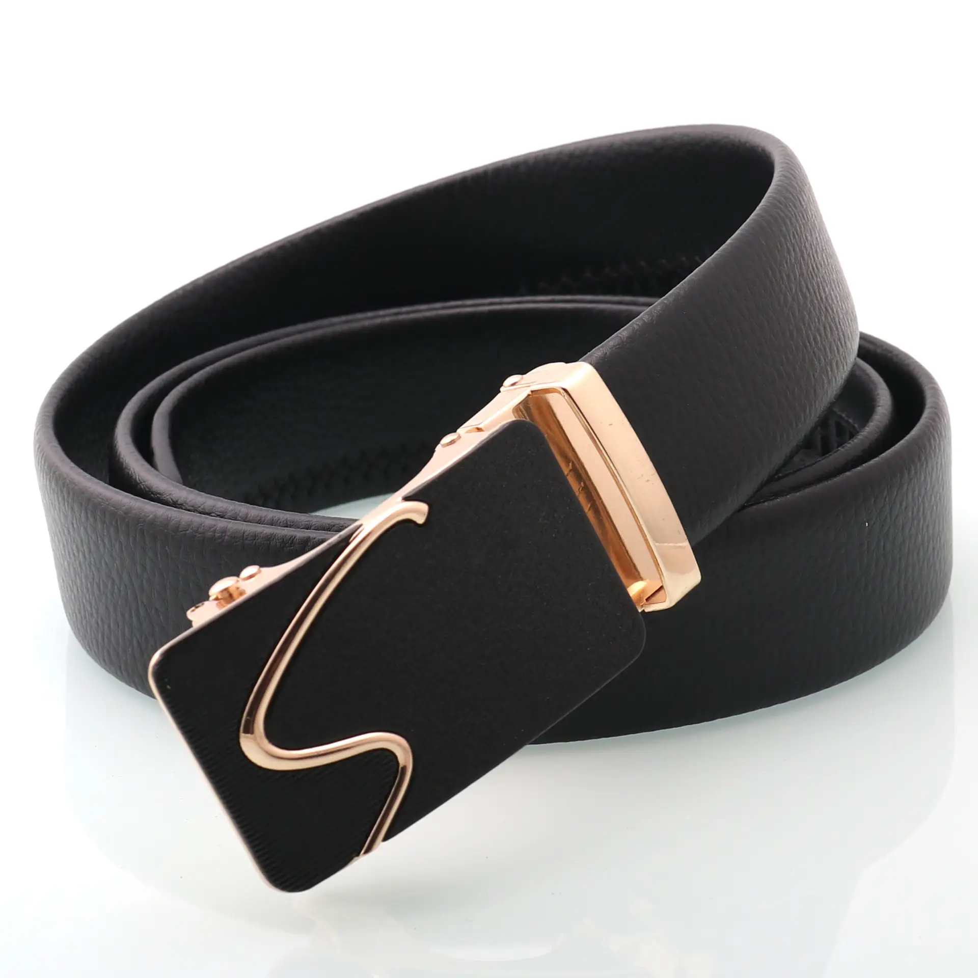 Men's Black Frosted Automatic Buckle Belt Two-Piece Business Casual - Image 16