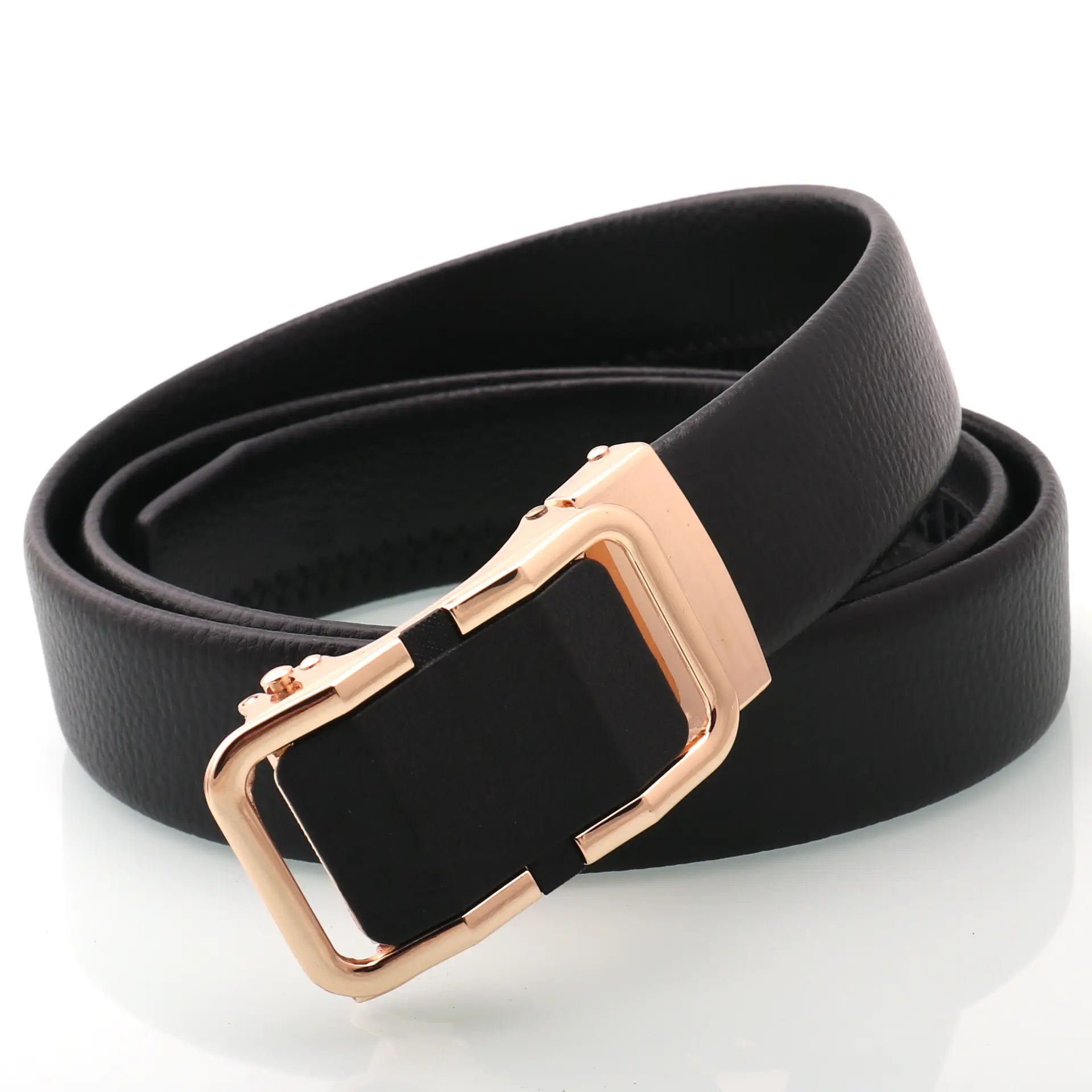 Men's Black Frosted Automatic Buckle Belt Two-Piece Business Casual — feature 10