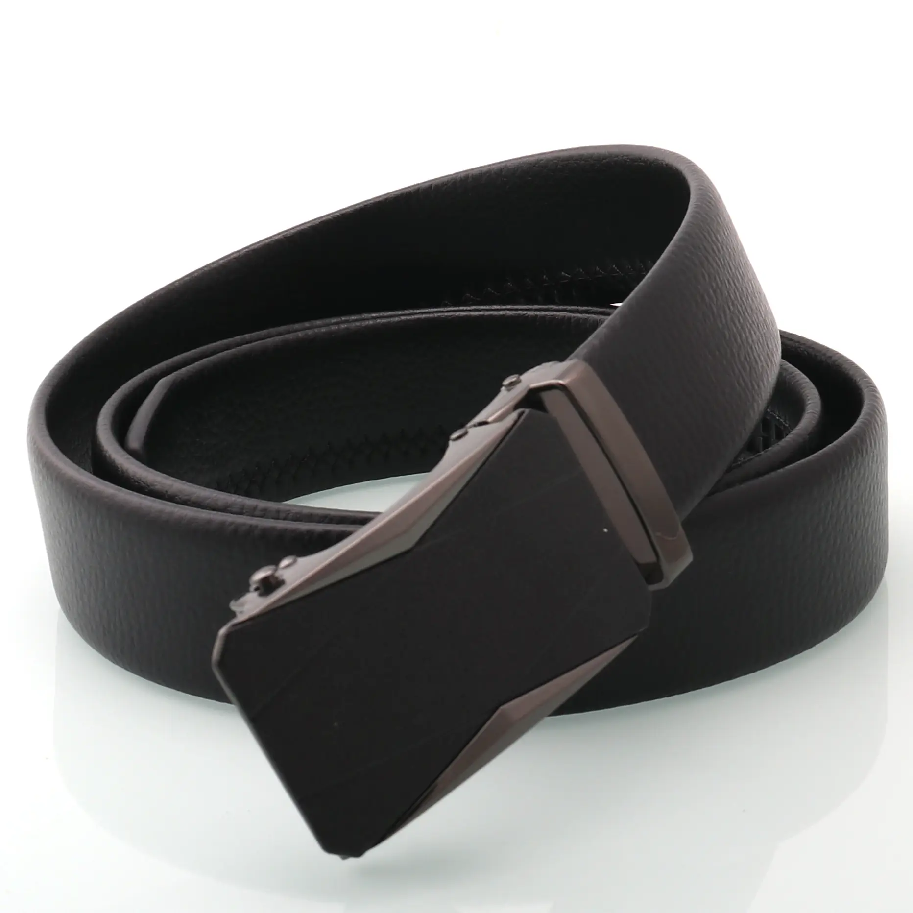 Men's Black Frosted Automatic Buckle Belt Two-Piece Business Casual — feature 11