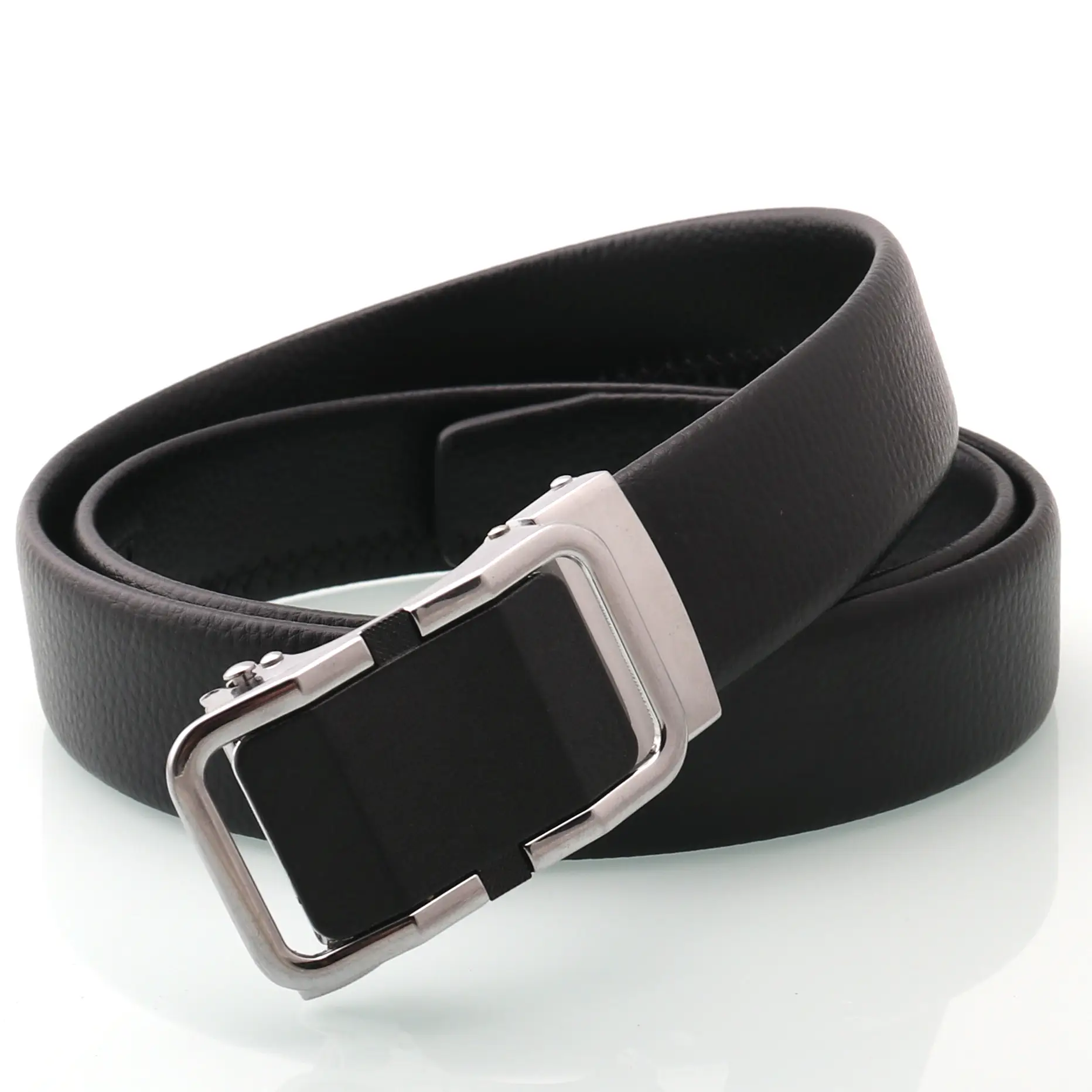 Men's Black Frosted Automatic Buckle Belt Two-Piece Business Casual — feature 12