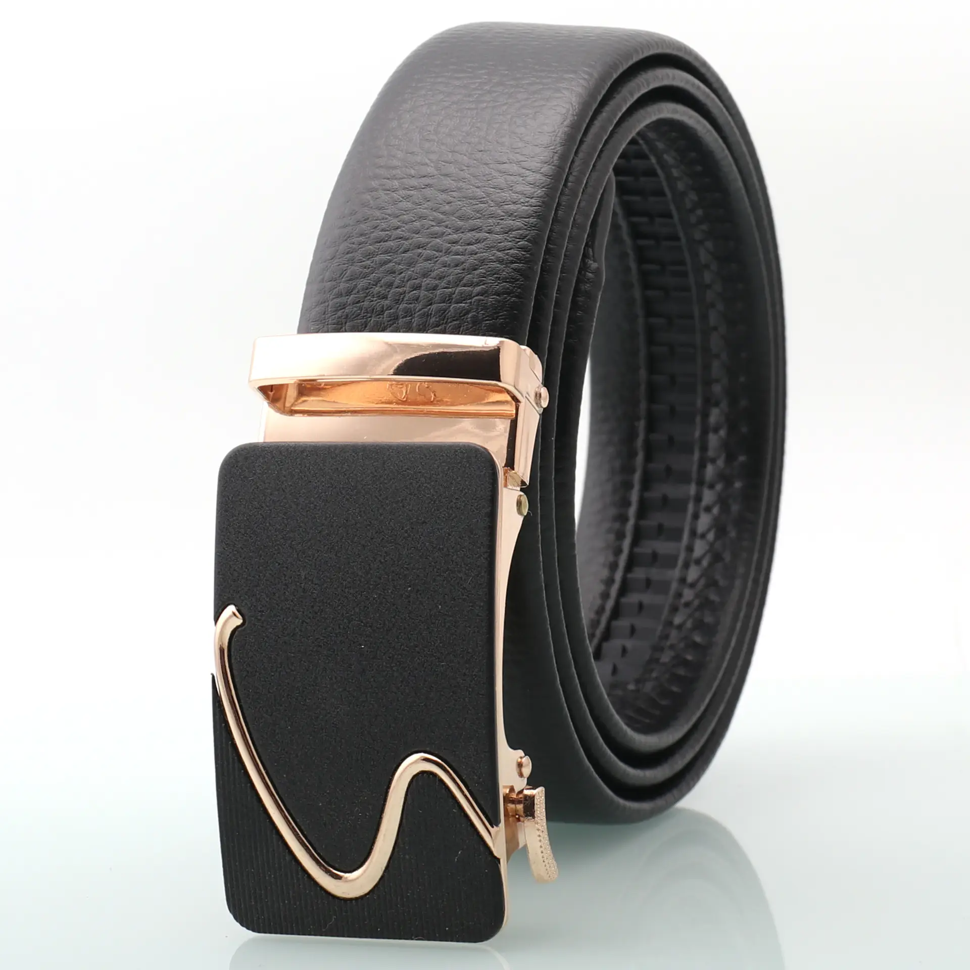 Men's Black Frosted Automatic Buckle Belt Two-Piece Business Casual - Image 10
