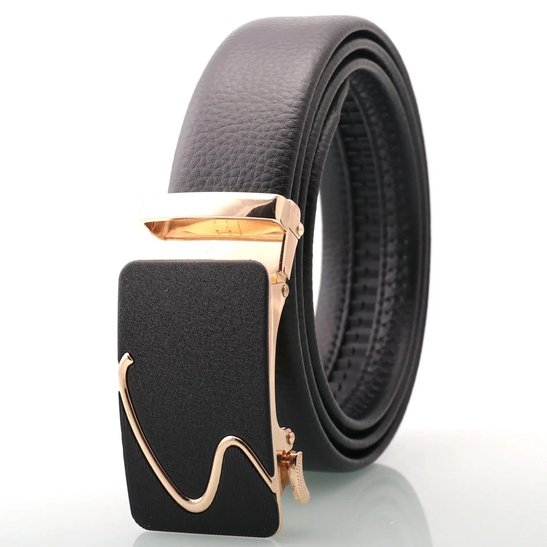Men's Black Frosted Automatic Buckle Belt Two-Piece Business Casual - Image 11