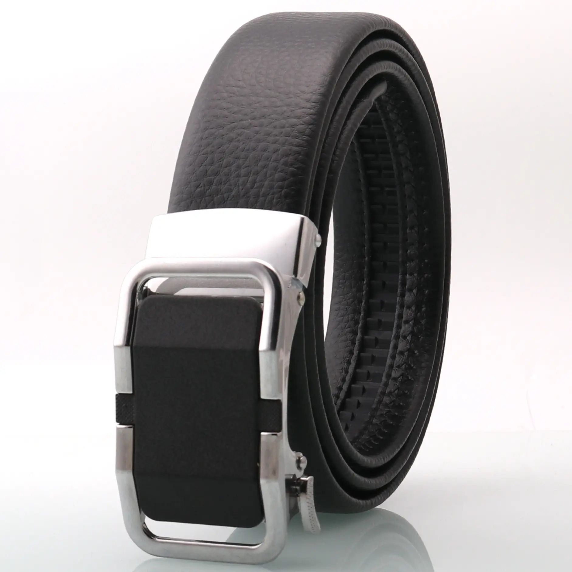 Men's Black Frosted Automatic Buckle Belt Two-Piece Business Casual - Image 5