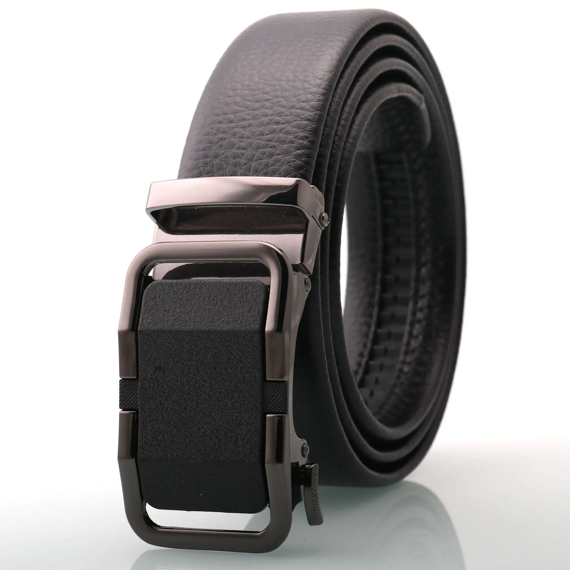Men's Black Frosted Automatic Buckle Belt Two-Piece Business Casual - Image 6