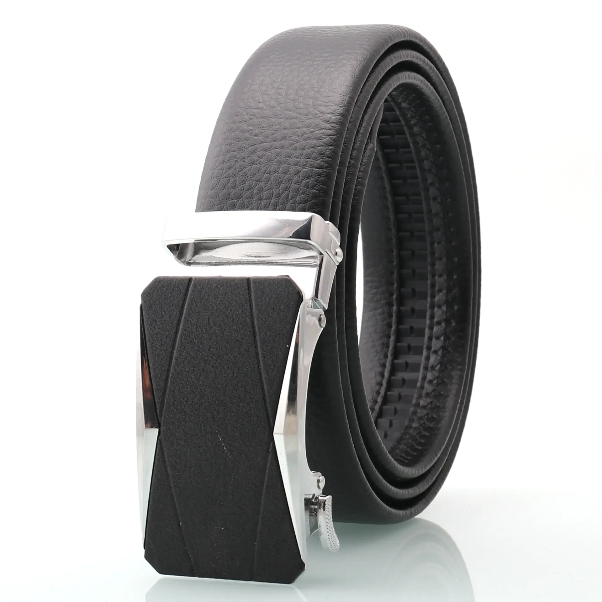 Men's Black Frosted Automatic Buckle Belt Two-Piece Business Casual - Image 8