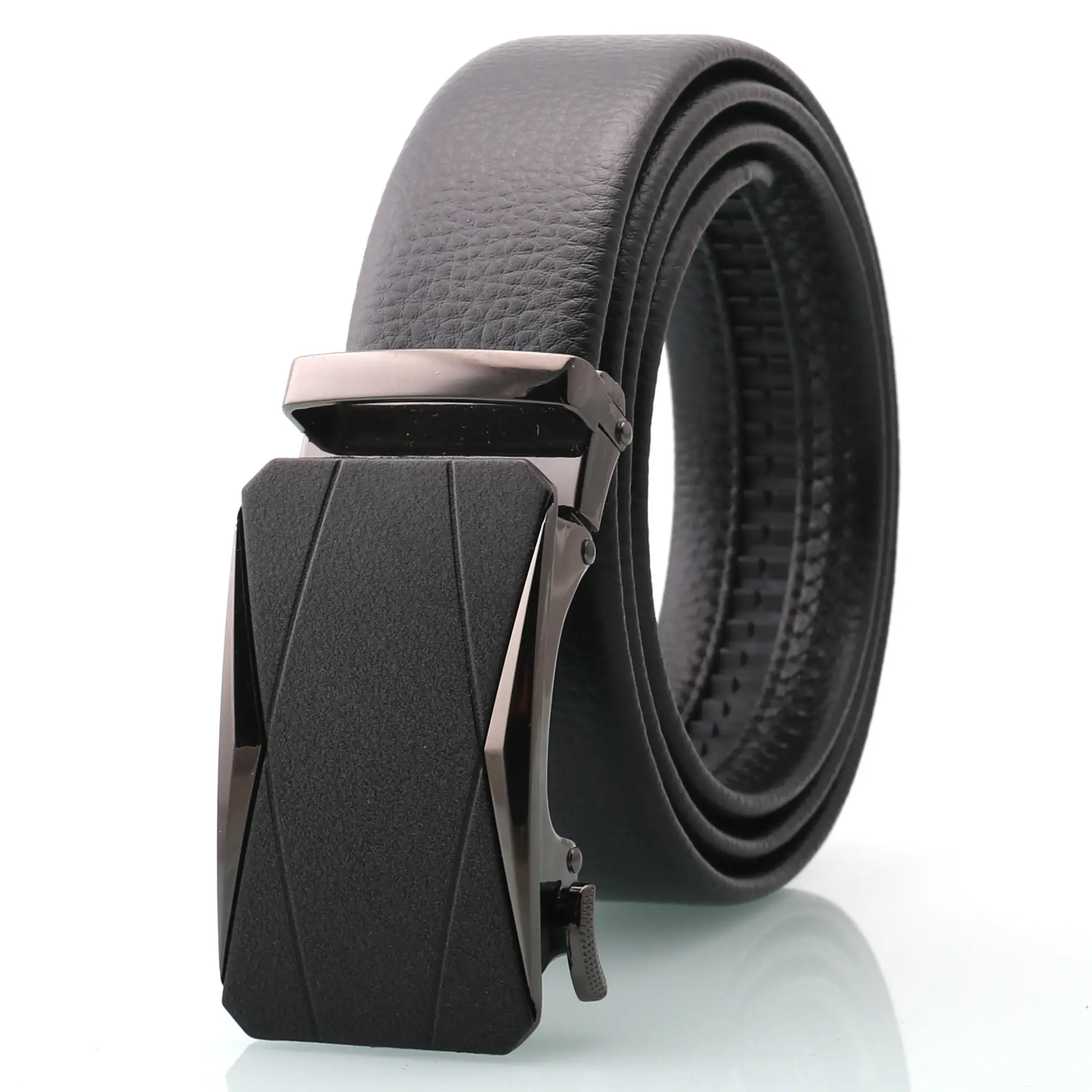 Men's Black Frosted Automatic Buckle Belt Two-Piece Business Casual - Image 9