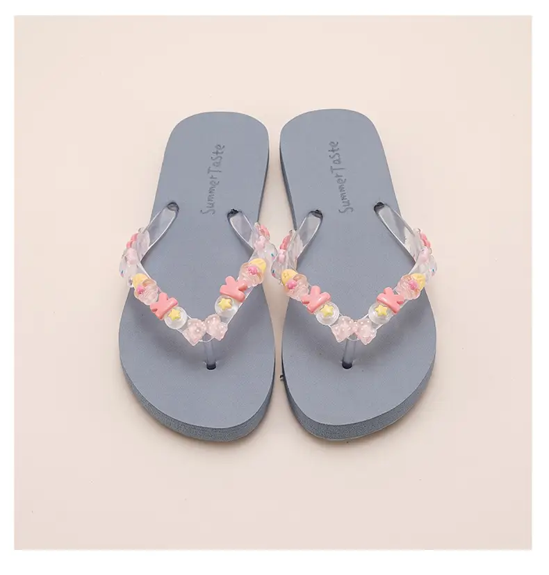 2024 New Cartoon Flip-flops Women's Summer Outer Wear Soft Bottom Seaside Beach Holiday Flip-flops DIY — feature 11