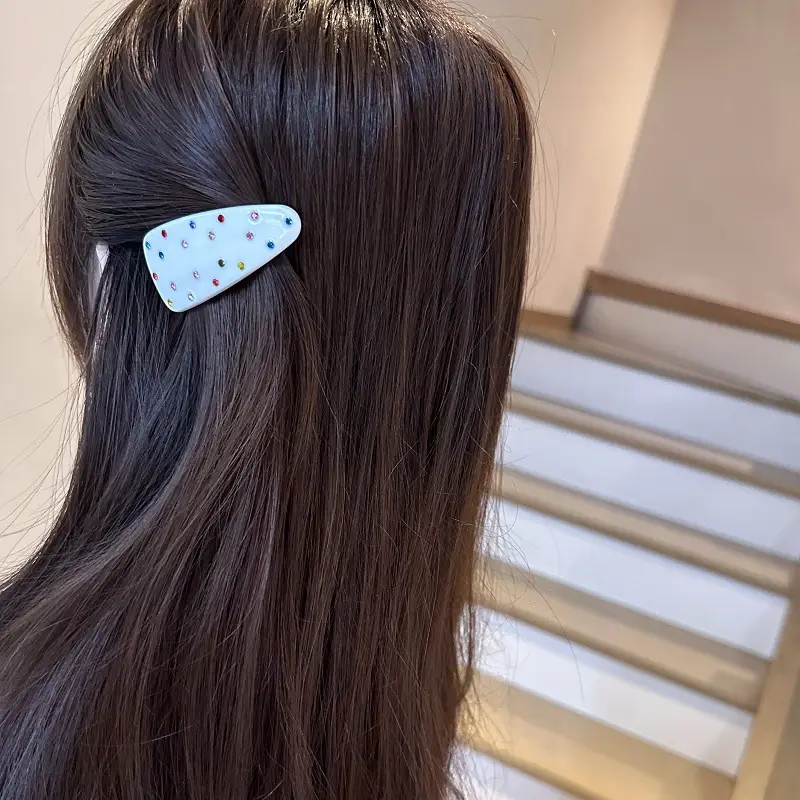 South Korea Acetate Rhinestone Hair Clip for Bangs & Headphones - Image 6