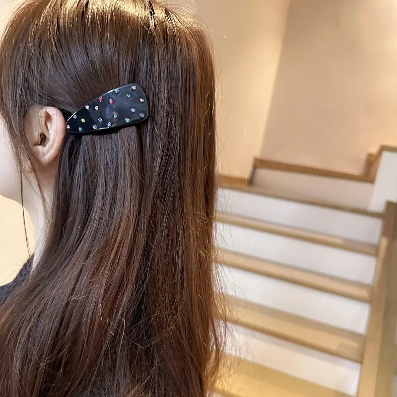 South Korea Acetate Rhinestone Hair Clip for Bangs & Headphones - Image 7