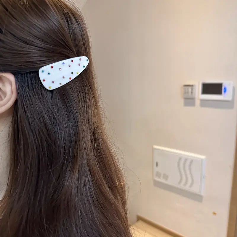South Korea Acetate Rhinestone Hair Clip for Bangs & Headphones — feature 7