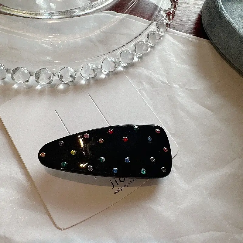 South Korea Acetate Rhinestone Hair Clip for Bangs & Headphones — feature 12