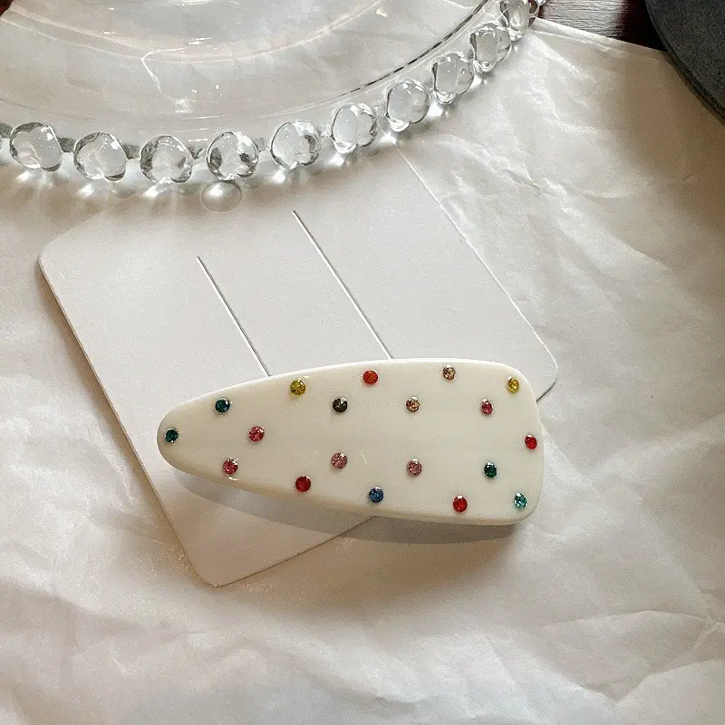 South Korea Acetate Rhinestone Hair Clip for Bangs & Headphones — feature 10