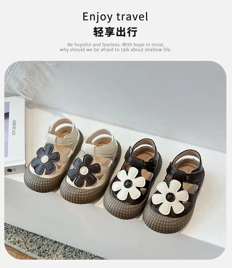 Baby Girl Floral Sandals Soft Sole Summer — feature 1