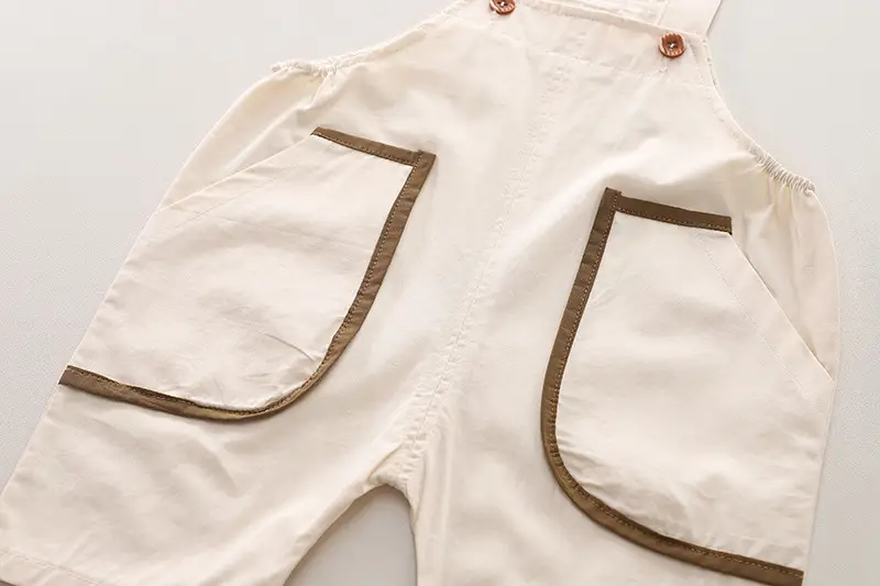 Boys Summer Strappy T-Shirt Shorts Set Brown Striped — feature 11
