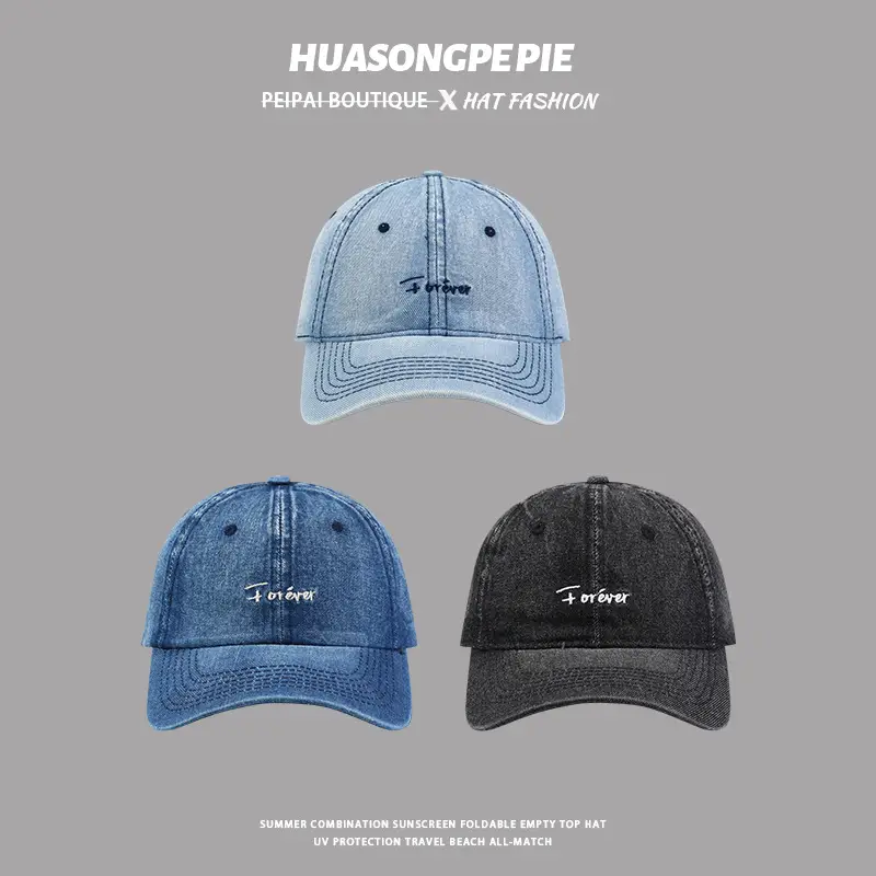 Men Light Blue Denim Cowboy Cap Spring Summer Sports — feature 3