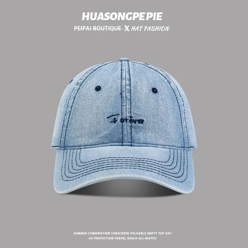 Men Light Blue Denim Cowboy Cap Spring Summer Sports — feature 7