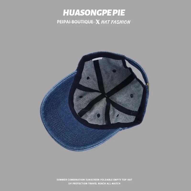 Men Light Blue Denim Cowboy Cap Spring Summer Sports — feature 9