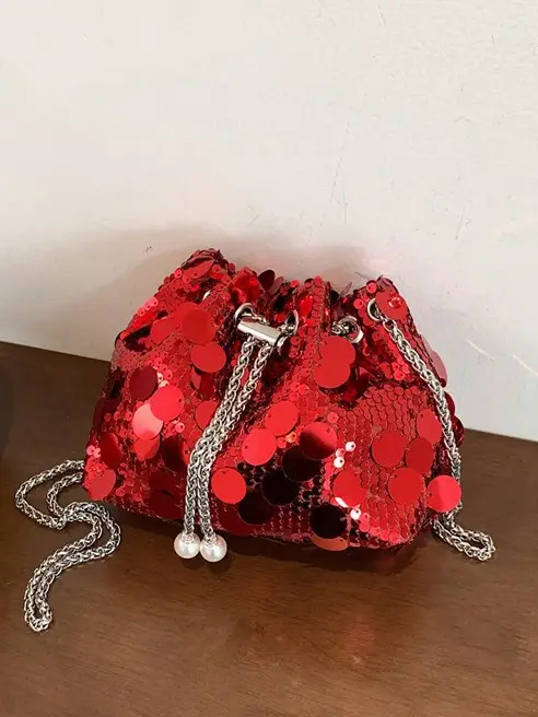 Women's 2024 Sequin Evening Bag with Chain Strap - Image 12