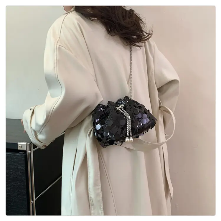 Women's 2024 Sequin Evening Bag with Chain Strap — feature 28