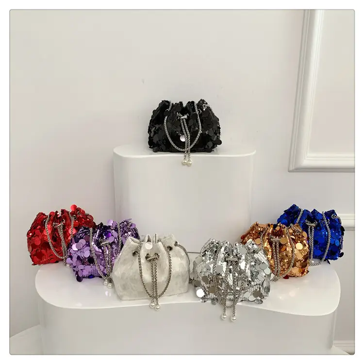 Women's 2024 Sequin Evening Bag with Chain Strap — feature 40