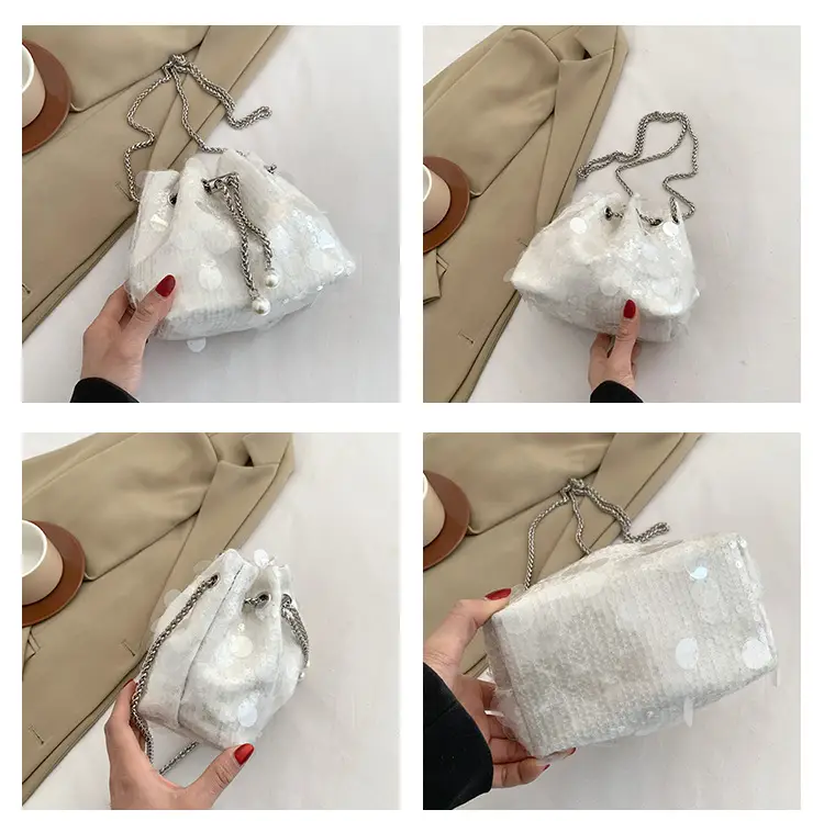 Women's 2024 Sequin Evening Bag with Chain Strap — feature 9