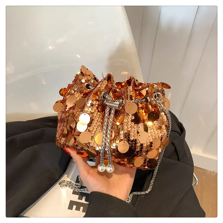 Women's 2024 Sequin Evening Bag with Chain Strap - Image 7