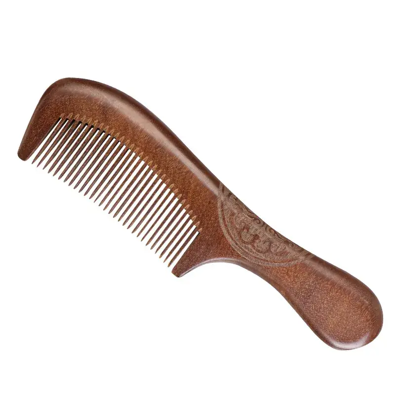 Golden Silk Sandalwood Moon Comb with Wide Teeth - Image 13