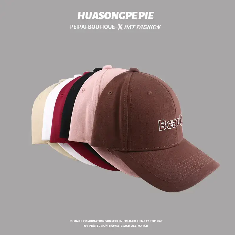 Men's Brown "Beauty" Embroidered Cap — feature 9
