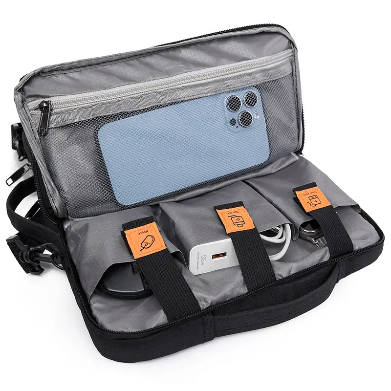 Large Capacity Laptop Bag for Men Black - Image 8