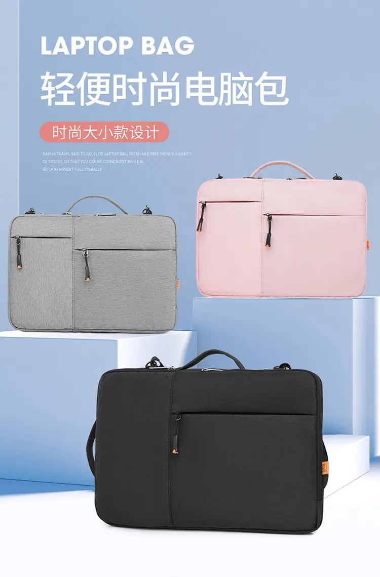 Large Capacity Laptop Bag for Men Black — feature 1
