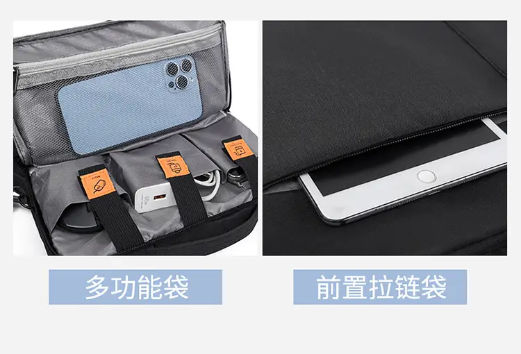 Large Capacity Laptop Bag for Men Black — feature 9