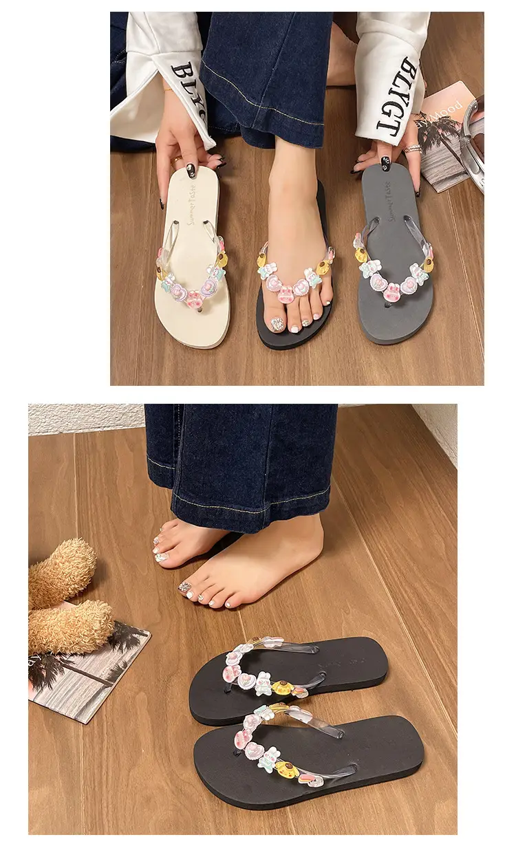 Women's 2024 Floral Flip Flops Soft Sole Beach Wear — feature 11