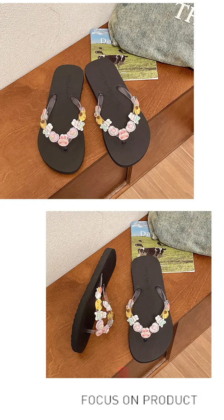 Women's 2024 Floral Flip Flops Soft Sole Beach Wear — feature 14