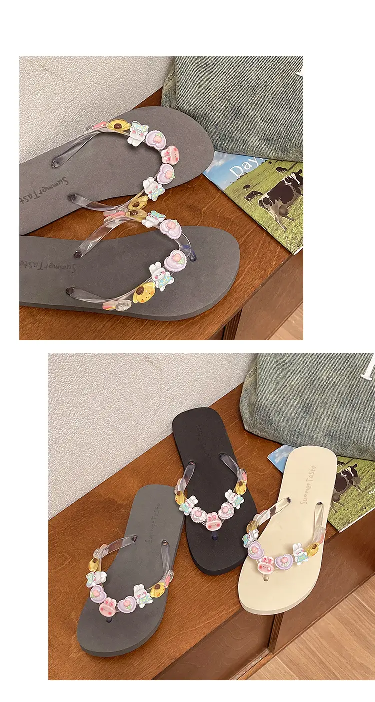 Women's 2024 Floral Flip Flops Soft Sole Beach Wear — feature 16