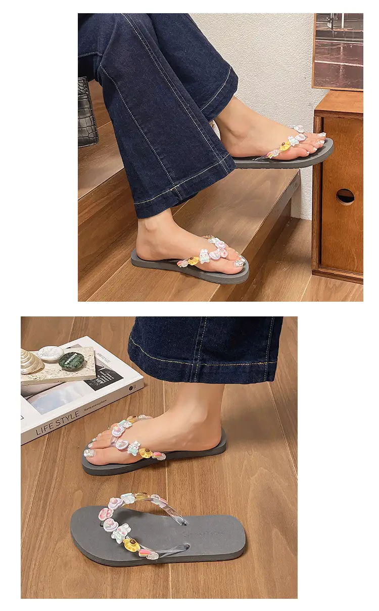 Women's 2024 Floral Flip Flops Soft Sole Beach Wear — feature 7