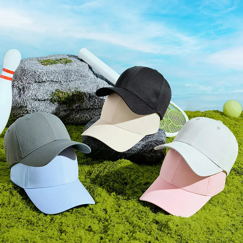 Women Grey Baseball Cap Sun Shade Travel Party Hat - Image 10
