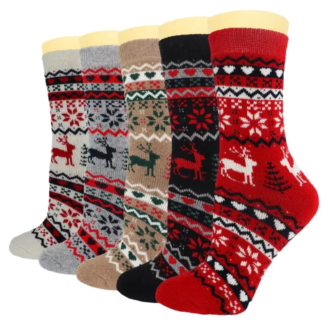 Socks for Men in Winter Fleece-Lined and Thickeneded Warm Terry Socks Ethnic Style Men's Mid-Calf Socks Cotton Socks Casual Wholesale