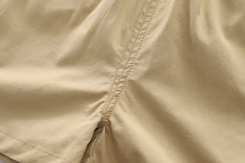 Kids Cotton Polo Short Sleeve Suit Brown Shorts — feature 11
