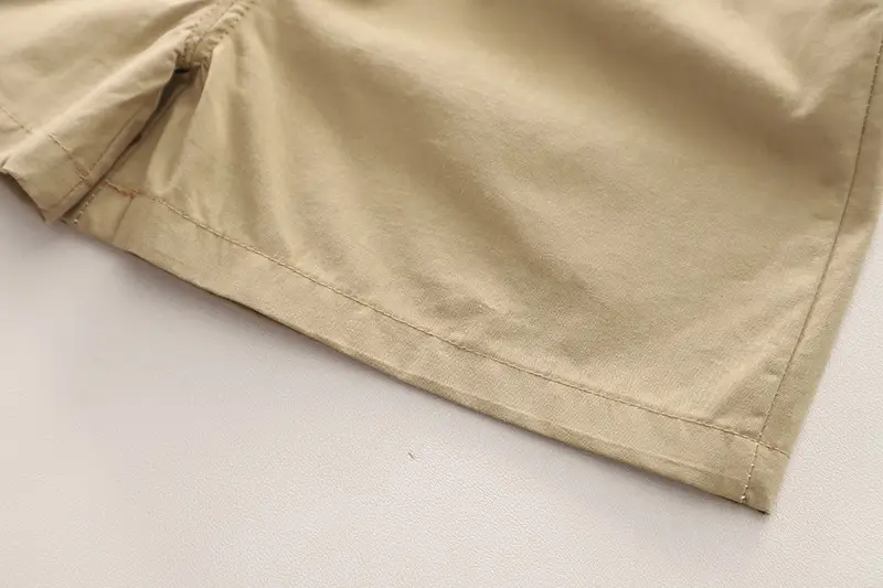 Kids Cotton Polo Short Sleeve Suit Brown Shorts — feature 12