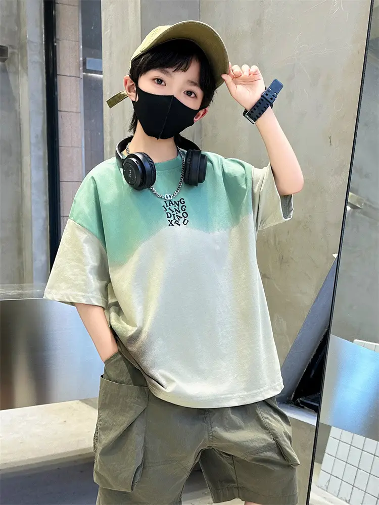 Tie-Dye Kids T-Shirt for Boys Summer Cool Style - Image 3
